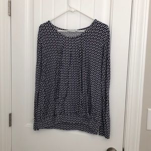 Long sleeved nursing/maternity top